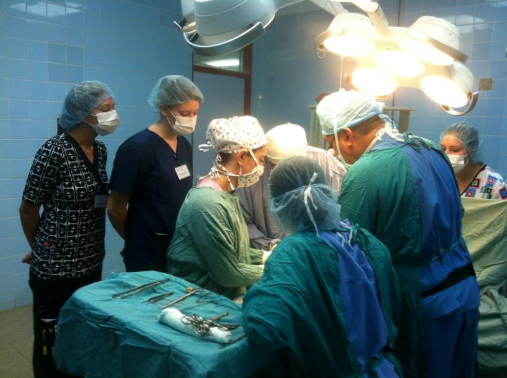 Doctors and nurses in a procedure