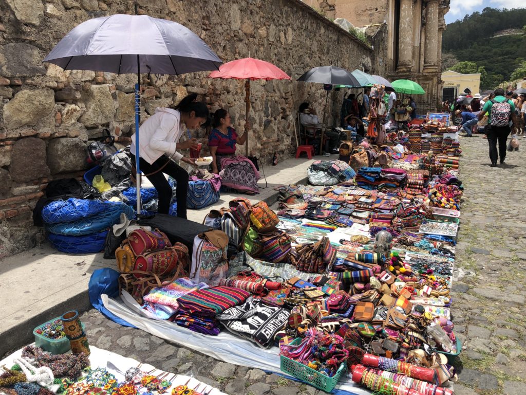 Vendors selling products in Guatemala